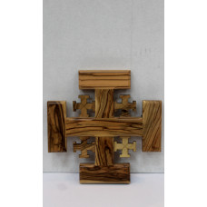 Olive Wood Jerusalem Cross